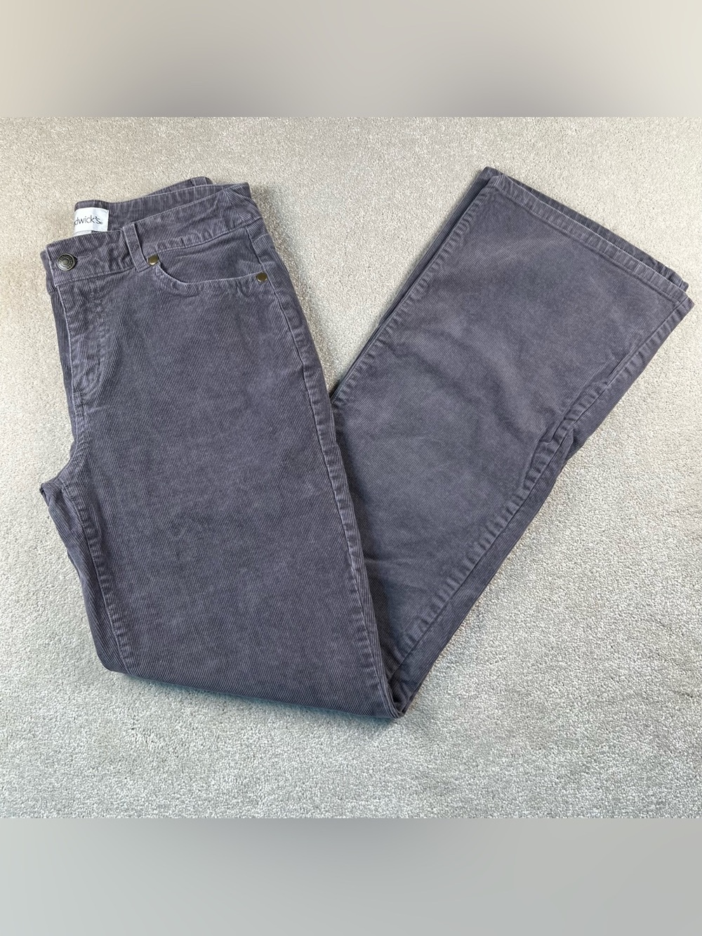 Chadwicks Pants Gray Corduroy Bootcut Casual 5 Pocket Cotton Blend Women's 4